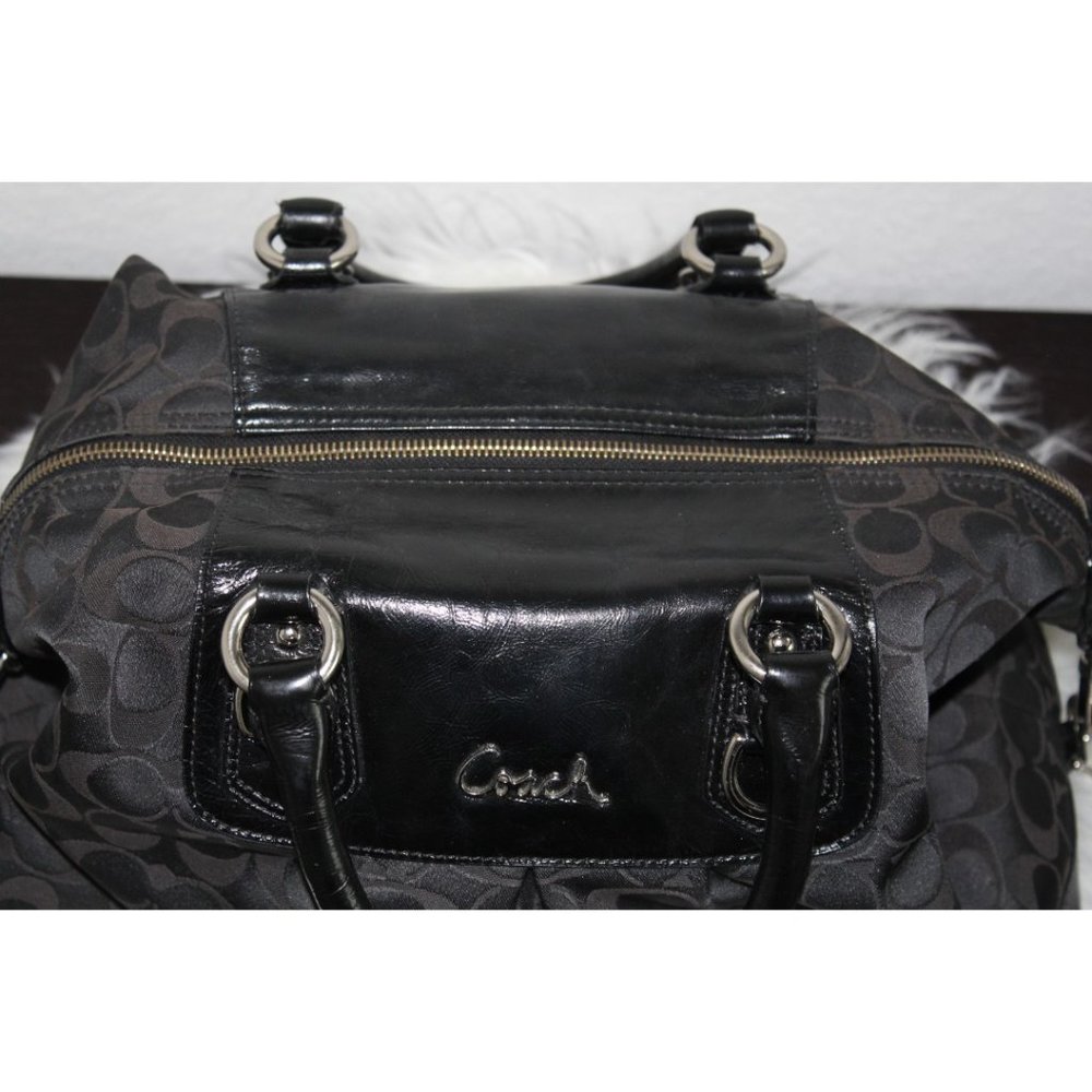 COACH, Lg Ashley Sabrina Satchel Duffle Bag, Black color. - Picture 3 of 9